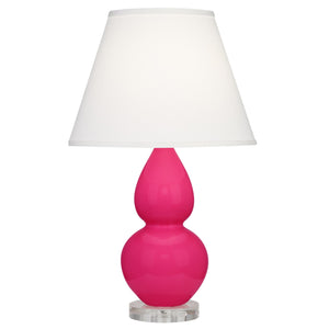 Robert Abbey - RZ13X - One Light Accent Lamp - Small Double Gourd - Razzle Rose Glazed Ceramic w/Lucite