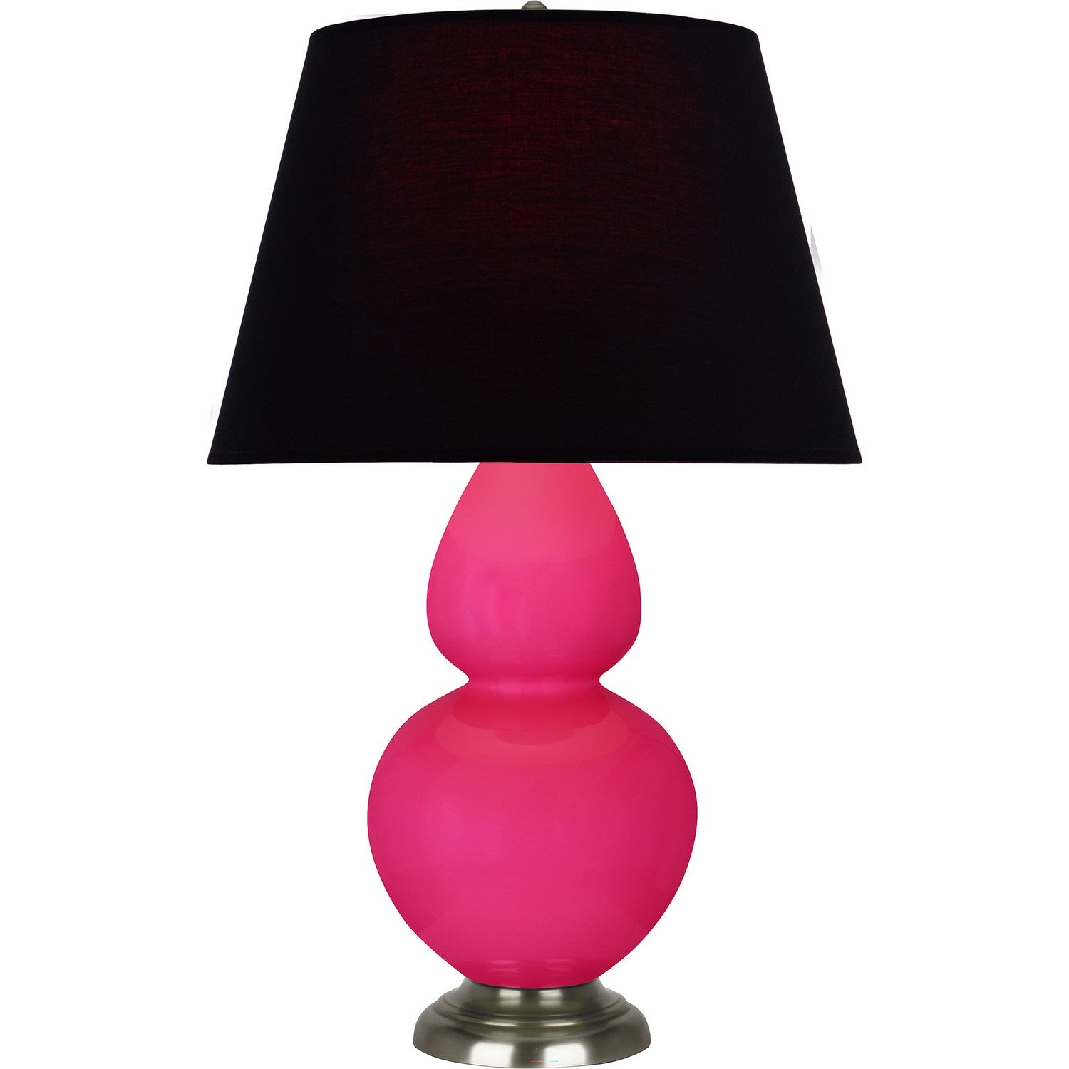 Robert Abbey - RZ22K - One Light Table Lamp - Double Gourd - Razzle Rose Glazed Ceramic w/Antique Silvered