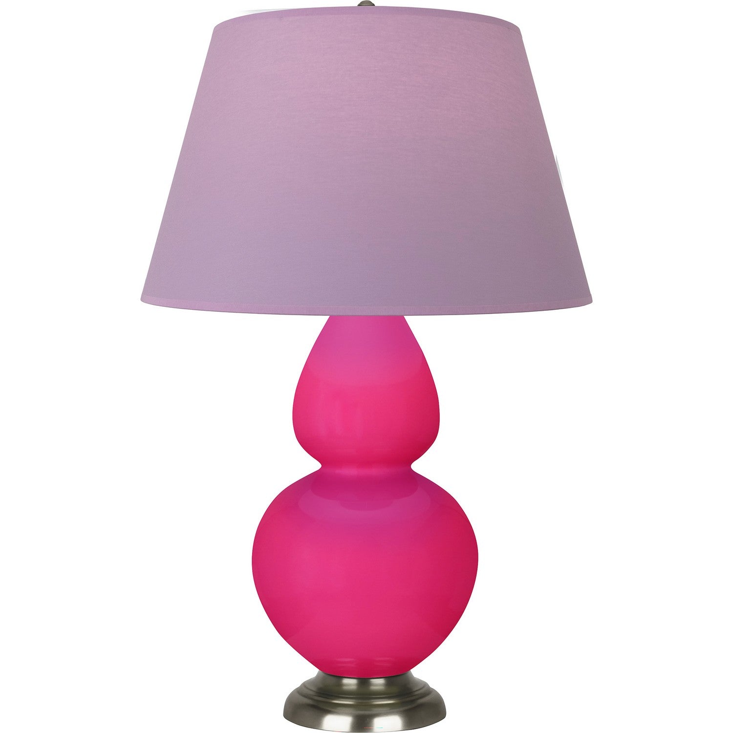 Robert Abbey - RZ22L - One Light Table Lamp - Double Gourd - Razzle Rose Glazed Ceramic w/Antique Silvered