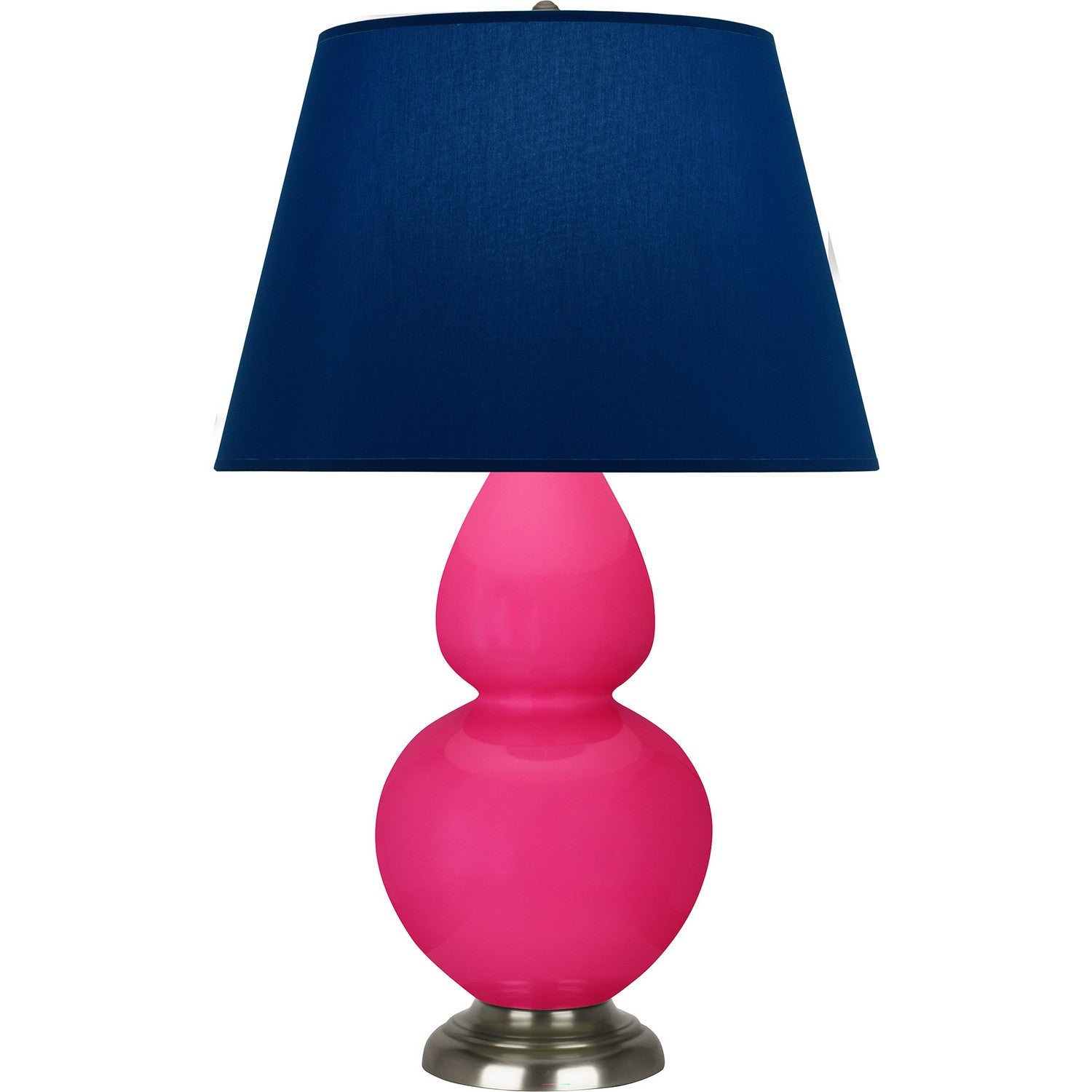 Robert Abbey - RZ22N - One Light Table Lamp - Double Gourd - Razzle Rose Glazed Ceramic w/Antique Silvered