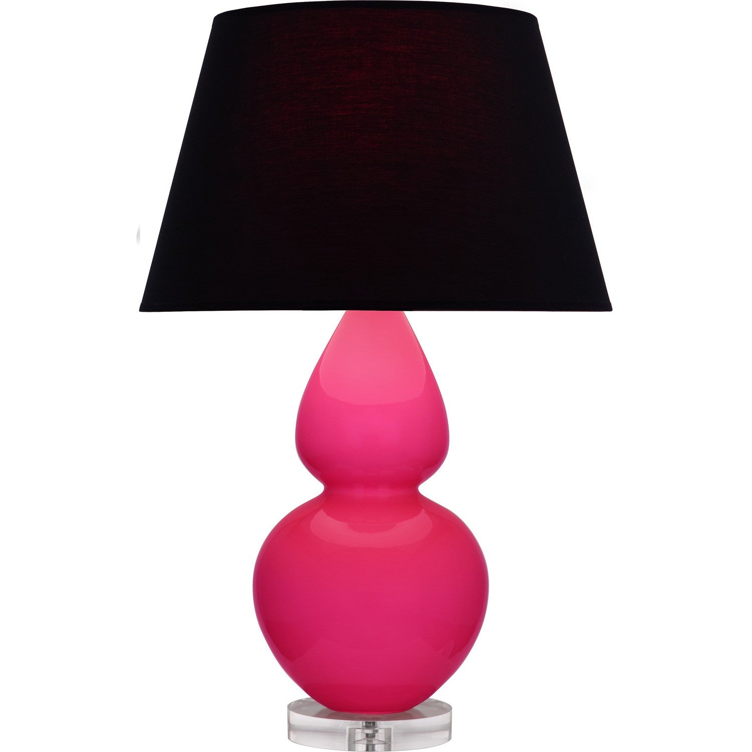 Robert Abbey - RZ23K - One Light Table Lamp - Double Gourd - Razzle Rose Glazed Ceramic w/Lucite
