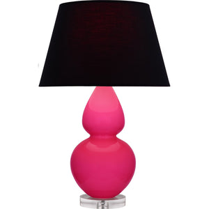 Robert Abbey - RZ23K - One Light Table Lamp - Double Gourd - Razzle Rose Glazed Ceramic w/Lucite