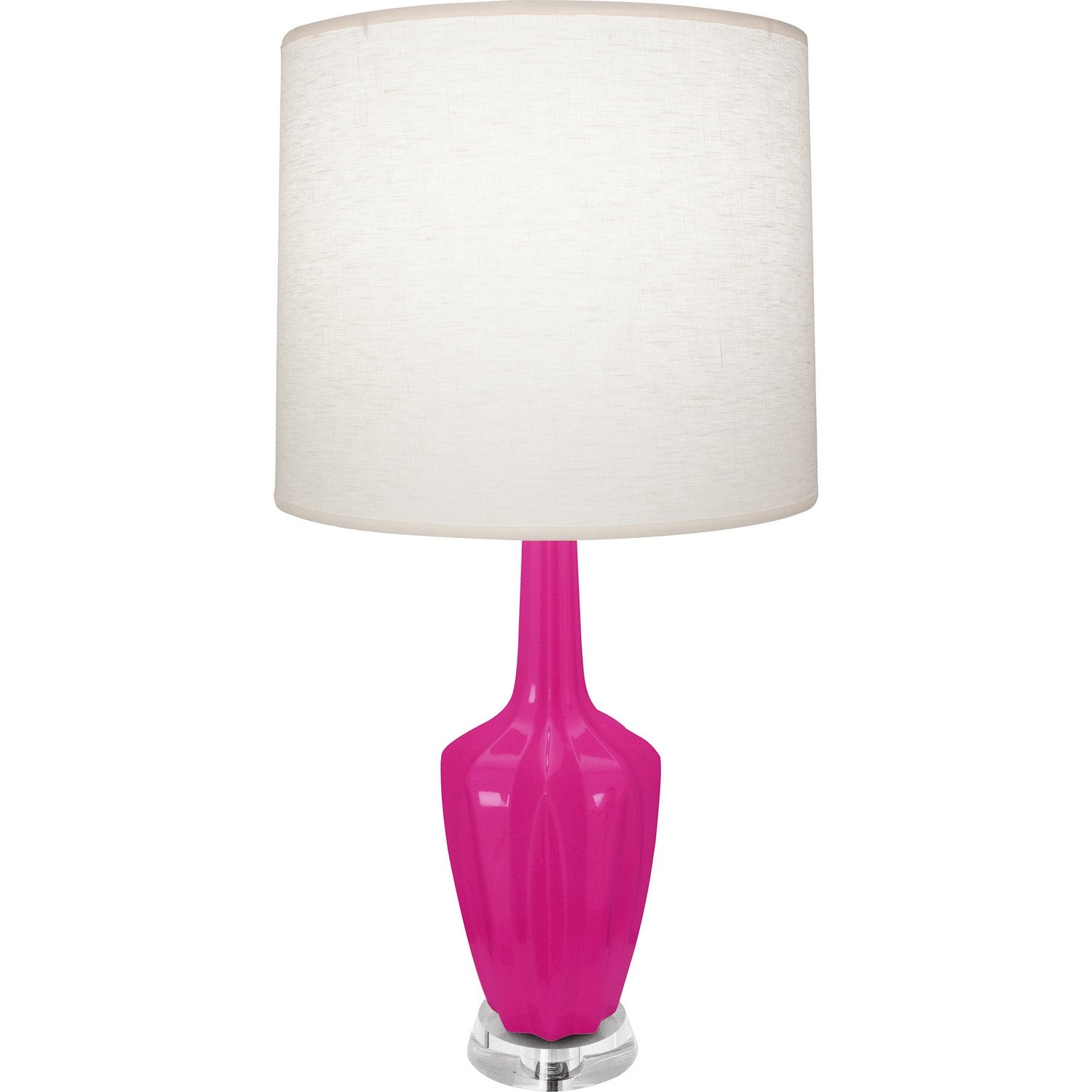 Robert Abbey - RZ35 - One Light Accent Lamp - Emma - Razzle Rose Glazed Ceramic w/Polished Nickel/a Lucite