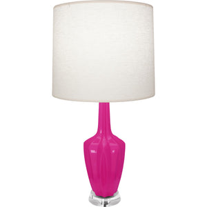 Robert Abbey - RZ35 - One Light Accent Lamp - Emma - Razzle Rose Glazed Ceramic w/Polished Nickel/a Lucite