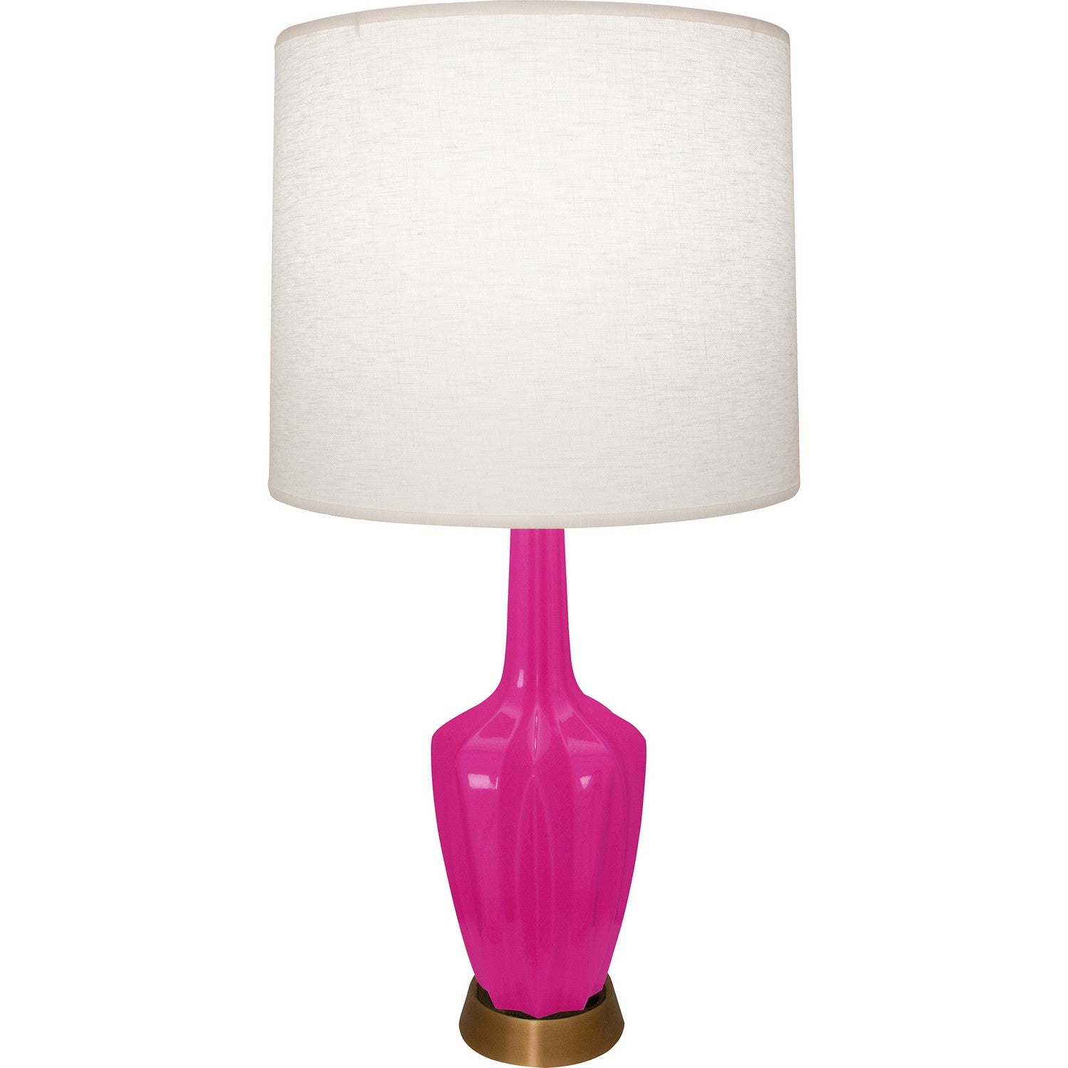 Robert Abbey - RZ36 - One Light Accent Lamp - Emma - Razzle Rose Glazed Ceramic w/Warm Brass