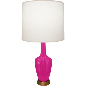 Robert Abbey - RZ36 - One Light Accent Lamp - Emma - Razzle Rose Glazed Ceramic w/Warm Brass