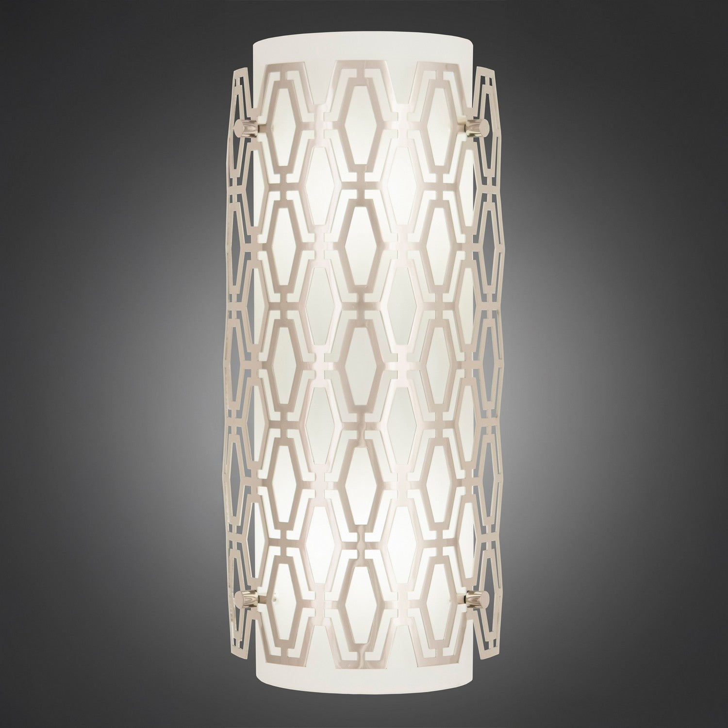 Robert Abbey - S202 - Two Light Wall Sconce - Marcel - Polished Nickel/Frosted Cased White Glass