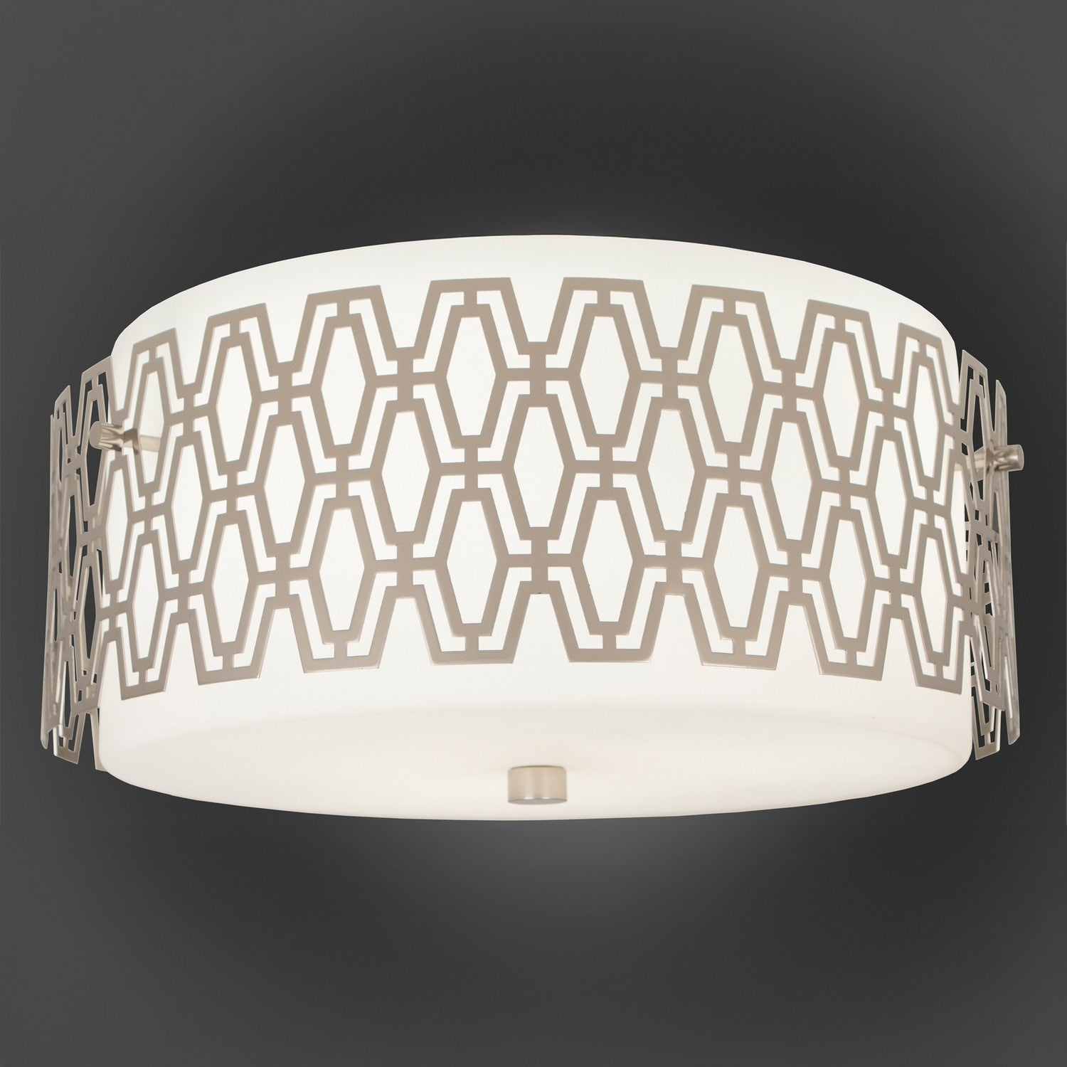 Robert Abbey - S203 - Three Light Flushmount - Marcel - Polished Nickel w/Frosted Cased White Glass Shade