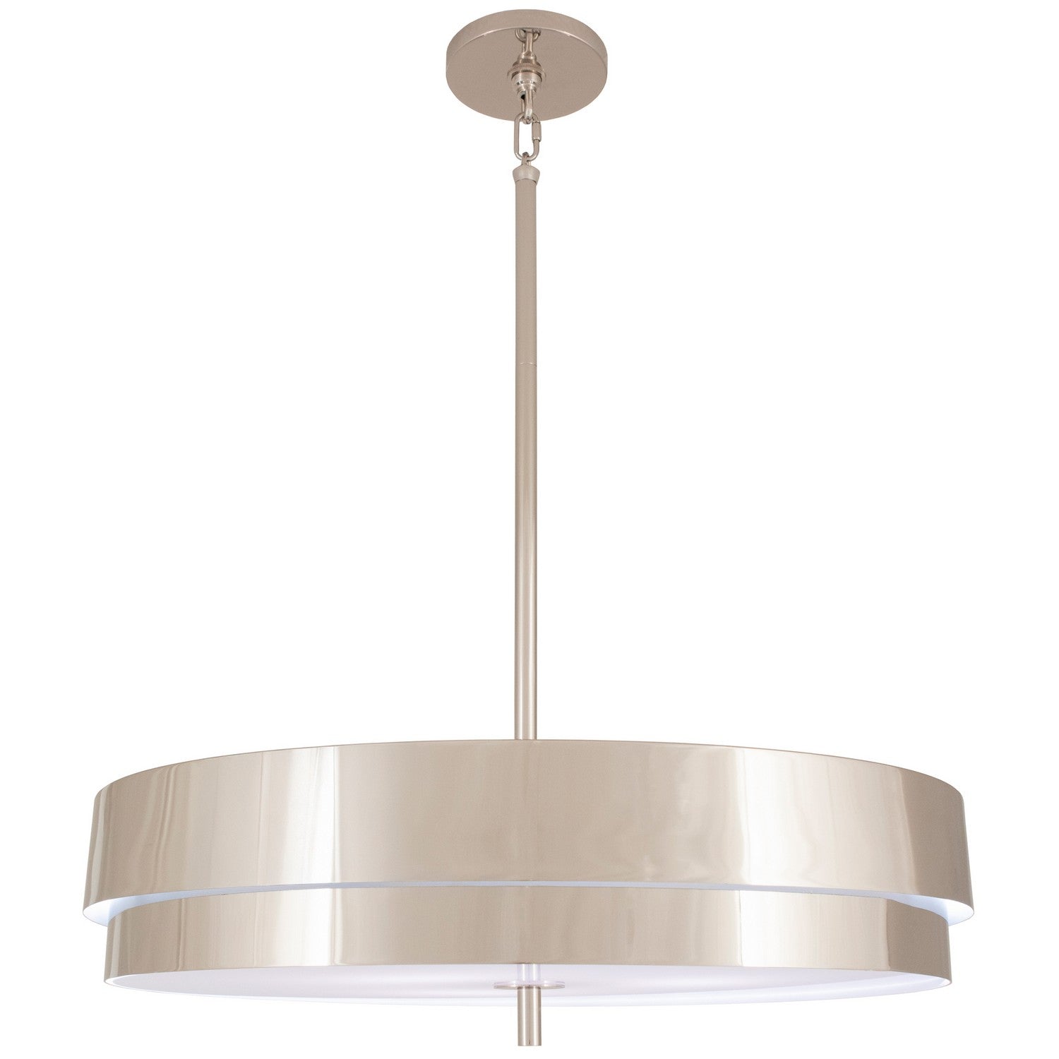 Robert Abbey - S918 - LED Pendant - Elliott - Polished Nickel Painted White