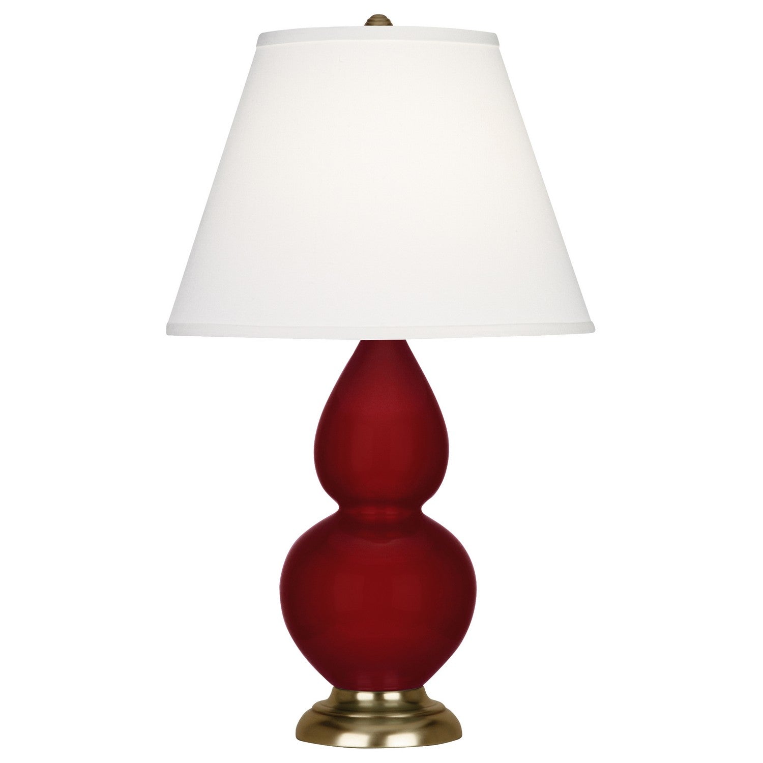 Robert Abbey - SA10X - One Light Accent Lamp - Small Double Gourd - Sangria Glazed Ceramic w/Antique Natural Brassed