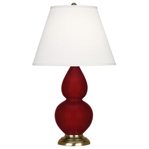 Robert Abbey - SA10X - One Light Accent Lamp - Small Double Gourd - Sangria Glazed Ceramic w/Antique Natural Brassed