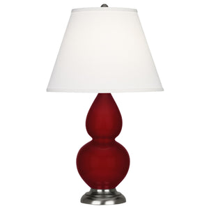 Robert Abbey - SA12X - One Light Accent Lamp - Small Double Gourd - Sangria Glazed Ceramic w/Antique Silvered