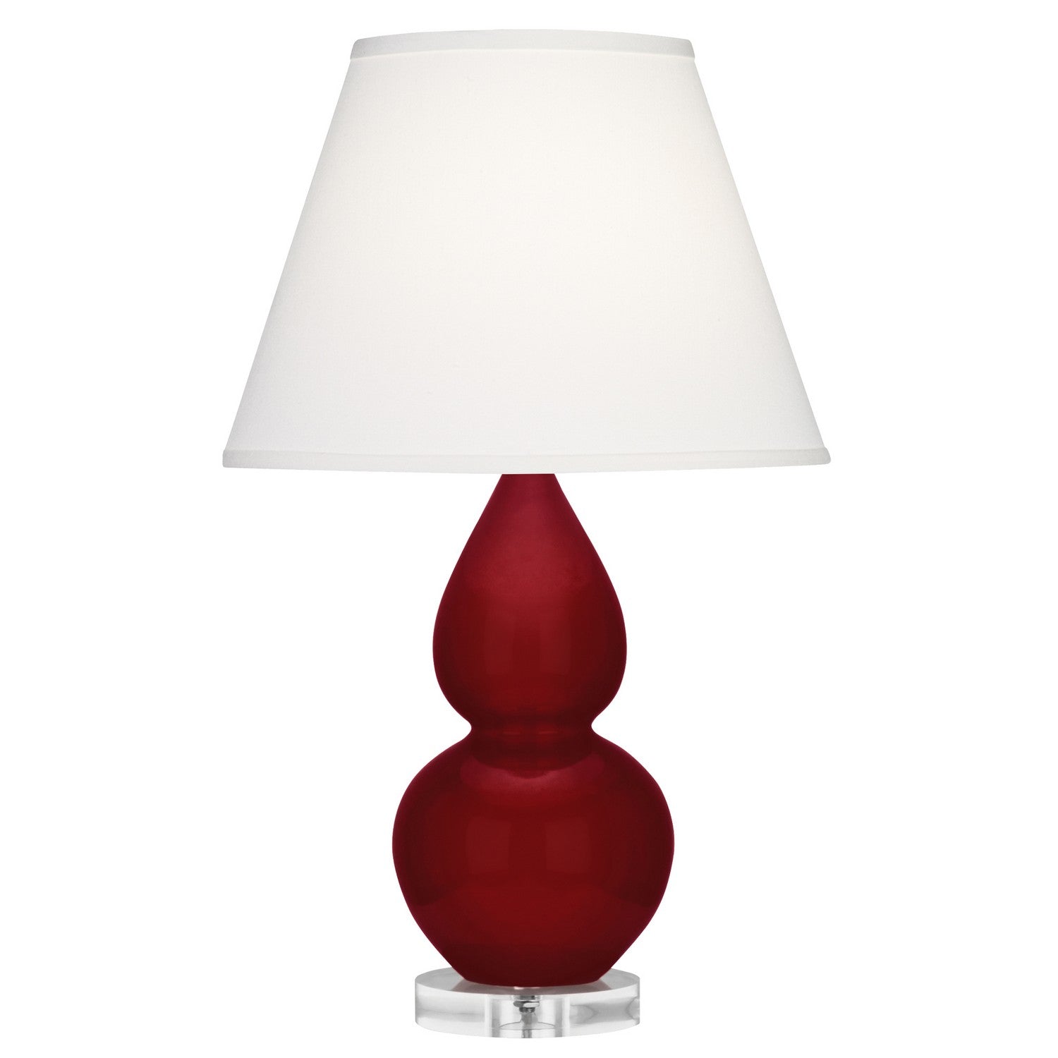 Robert Abbey - SA13X - One Light Accent Lamp - Small Double Gourd - Sangria Glazed Ceramic w/Lucite