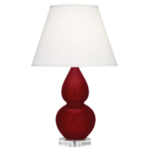 Robert Abbey - SA13X - One Light Accent Lamp - Small Double Gourd - Sangria Glazed Ceramic w/Lucite