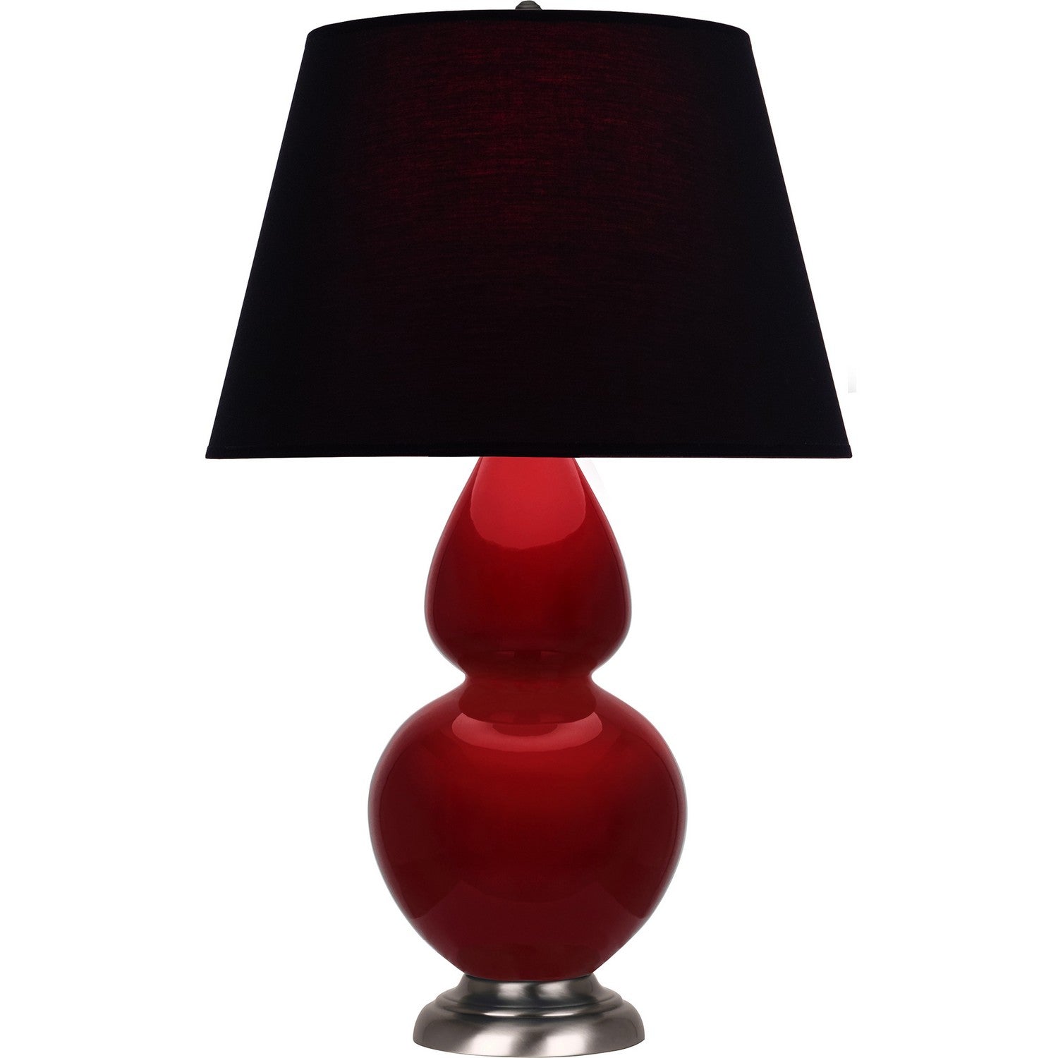 Robert Abbey - SA22K - One Light Table Lamp - Double Gourd - Sangria Glazed Ceramic w/Antique Silvered