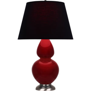 Robert Abbey - SA22K - One Light Table Lamp - Double Gourd - Sangria Glazed Ceramic w/Antique Silvered