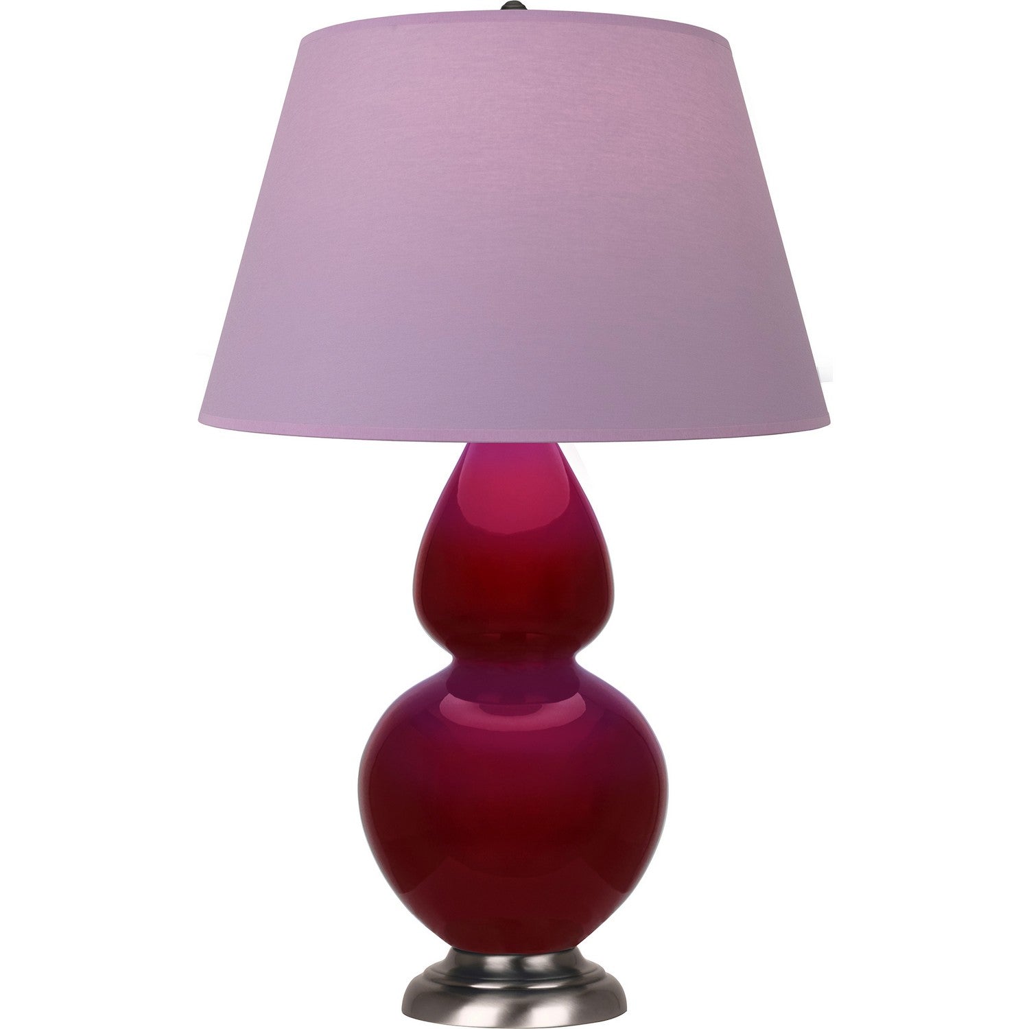 Robert Abbey - SA22L - One Light Table Lamp - Double Gourd - Sangria Glazed Ceramic w/Antique Silvered