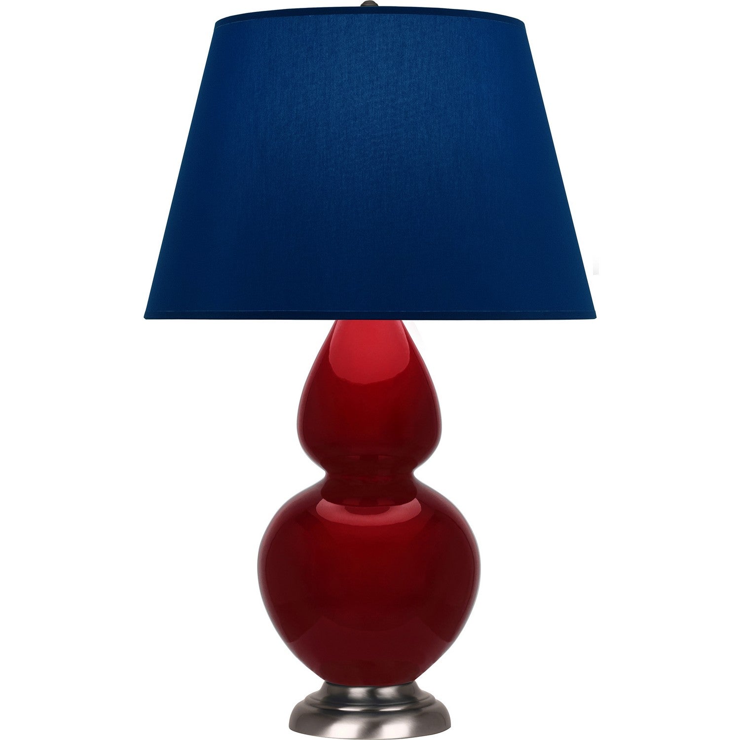 Robert Abbey - SA22N - One Light Table Lamp - Double Gourd - Sangria Glazed Ceramic w/Antique Silvered