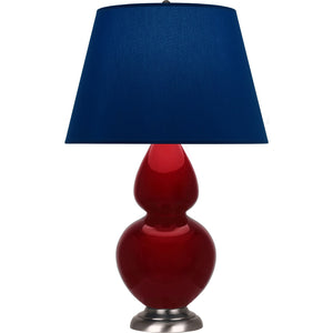 Robert Abbey - SA22N - One Light Table Lamp - Double Gourd - Sangria Glazed Ceramic w/Antique Silvered
