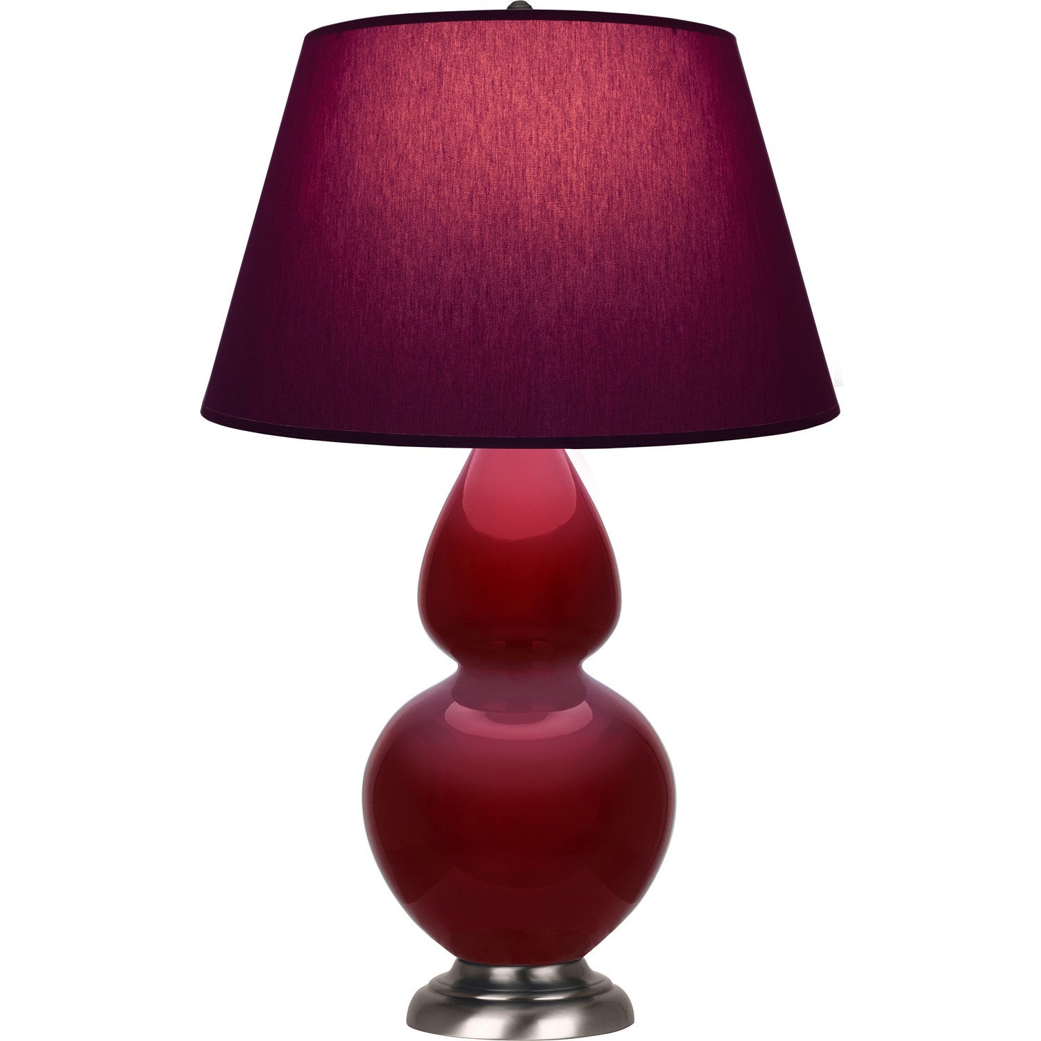 Robert Abbey - SA22P - One Light Table Lamp - Double Gourd - Sangria Glazed Ceramic w/Antique Silvered