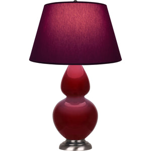 Robert Abbey - SA22P - One Light Table Lamp - Double Gourd - Sangria Glazed Ceramic w/Antique Silvered