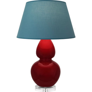 Robert Abbey - SA23B - One Light Table Lamp - Double Gourd - Sangria Glazed Ceramic w/Lucite