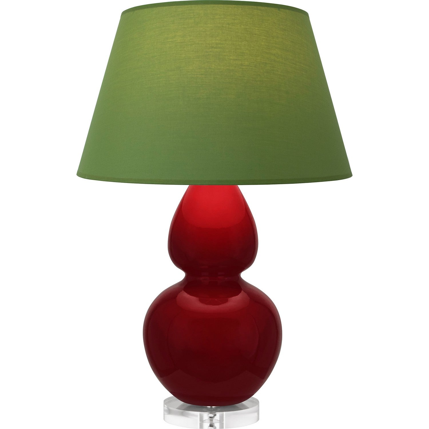 Robert Abbey - SA23G - One Light Table Lamp - Double Gourd - Sangria Glazed Ceramic w/Lucite