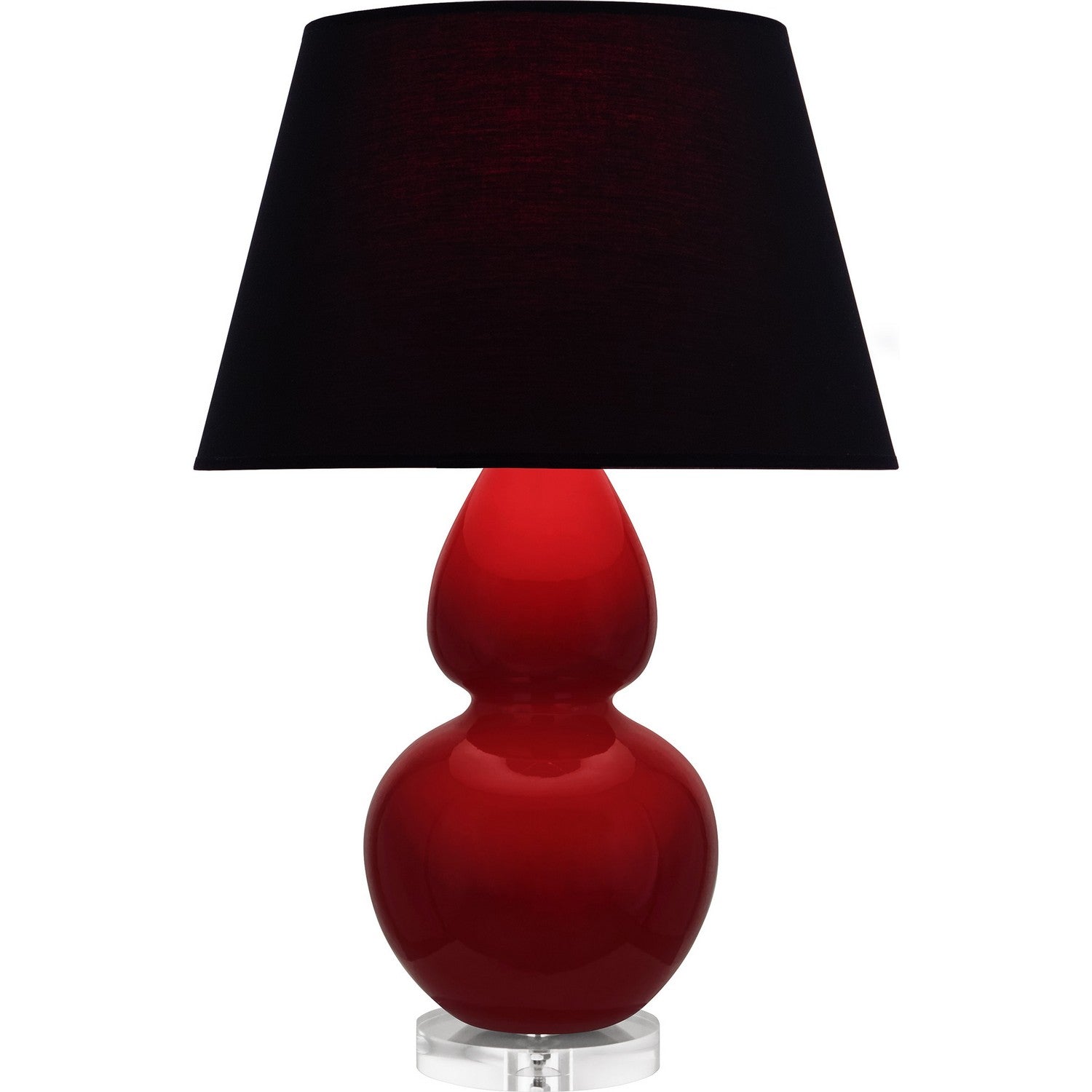 Robert Abbey - SA23K - One Light Table Lamp - Double Gourd - Sangria Glazed Ceramic w/Lucite