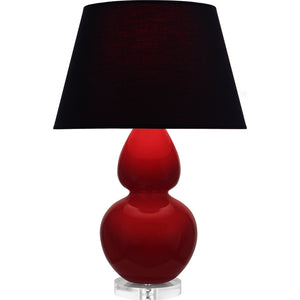 Robert Abbey - SA23K - One Light Table Lamp - Double Gourd - Sangria Glazed Ceramic w/Lucite