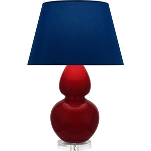 Robert Abbey - SA23N - One Light Table Lamp - Double Gourd - Sangria Glazed Ceramic w/Lucite