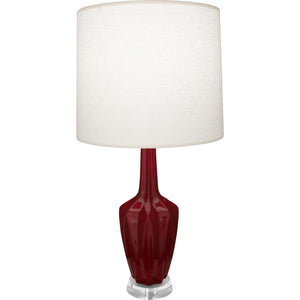 Robert Abbey - SA35 - One Light Accent Lamp - Emma - Sangria Glazed Ceramic w/Polished Nickel/a Lucite