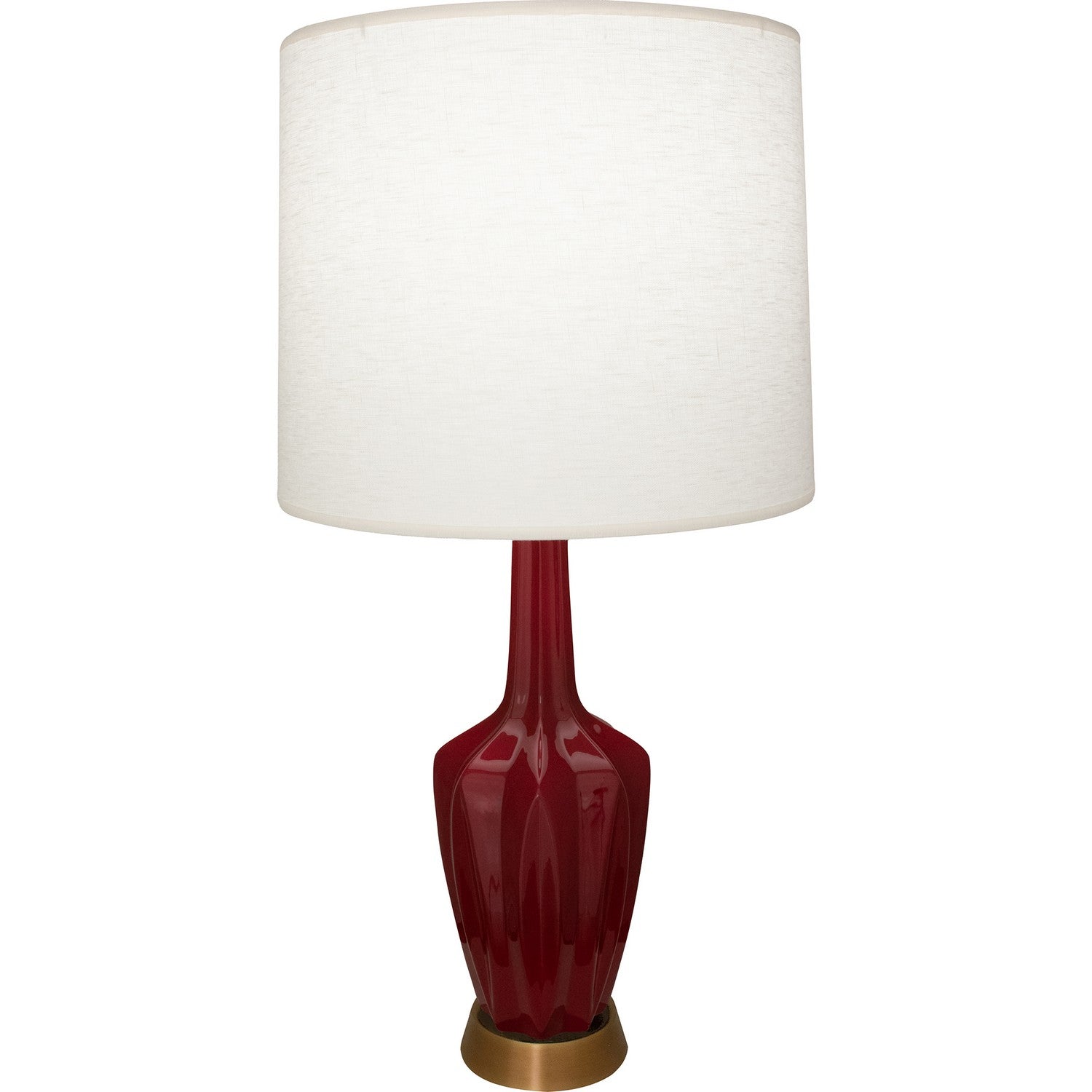 Robert Abbey - SA36 - One Light Accent Lamp - Emma - Sangria Glazed Ceramic w/Warm Brass