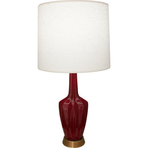 Robert Abbey - SA36 - One Light Accent Lamp - Emma - Sangria Glazed Ceramic w/Warm Brass