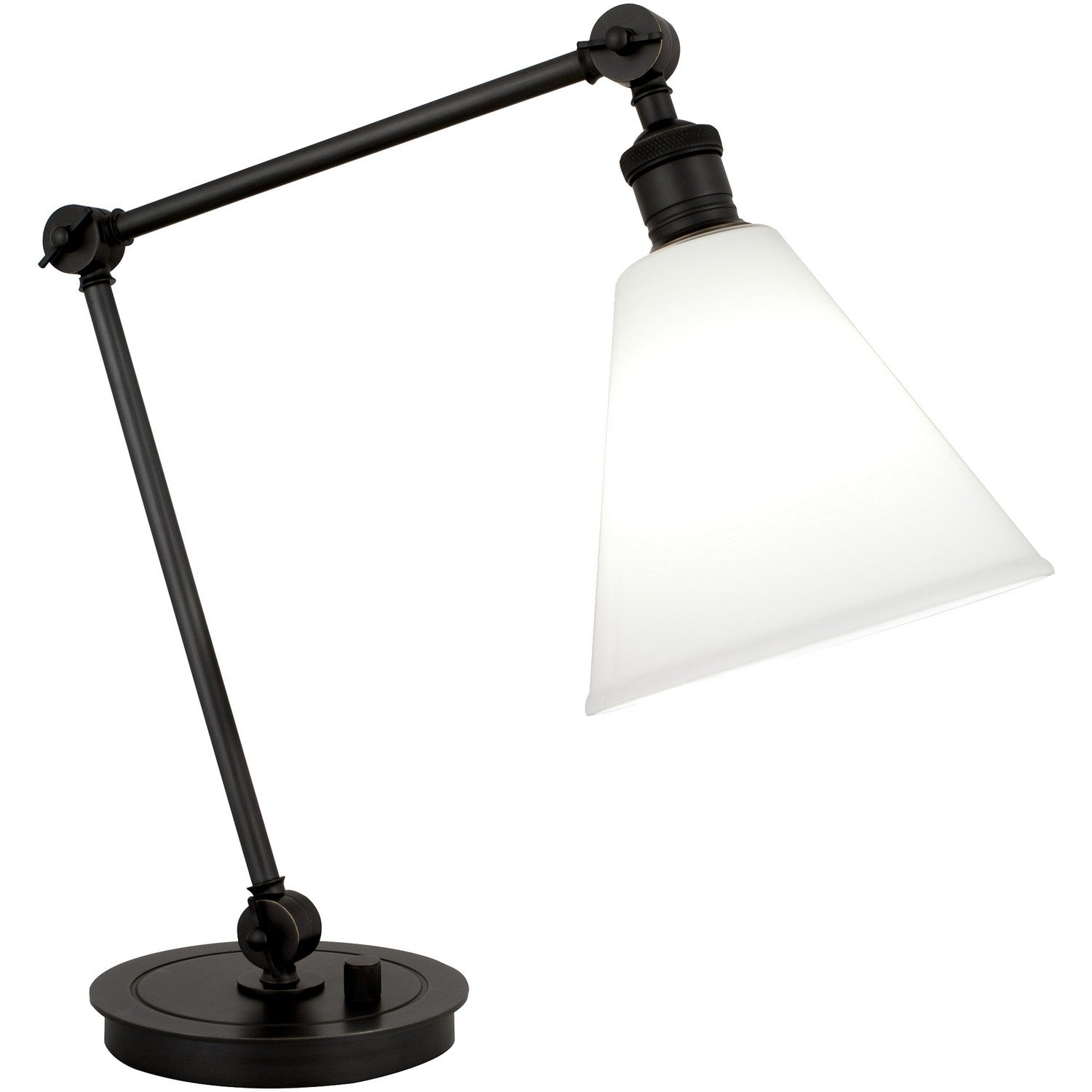 Robert Abbey - Z2419G - One Light Table Lamp - Alloy - Deep Patina Bronze/Cased White Glass Shade w/Polished