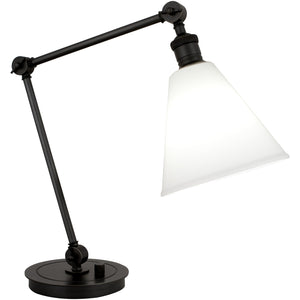 Robert Abbey - Z2419G - One Light Table Lamp - Alloy - Deep Patina Bronze/Cased White Glass Shade w/Polished