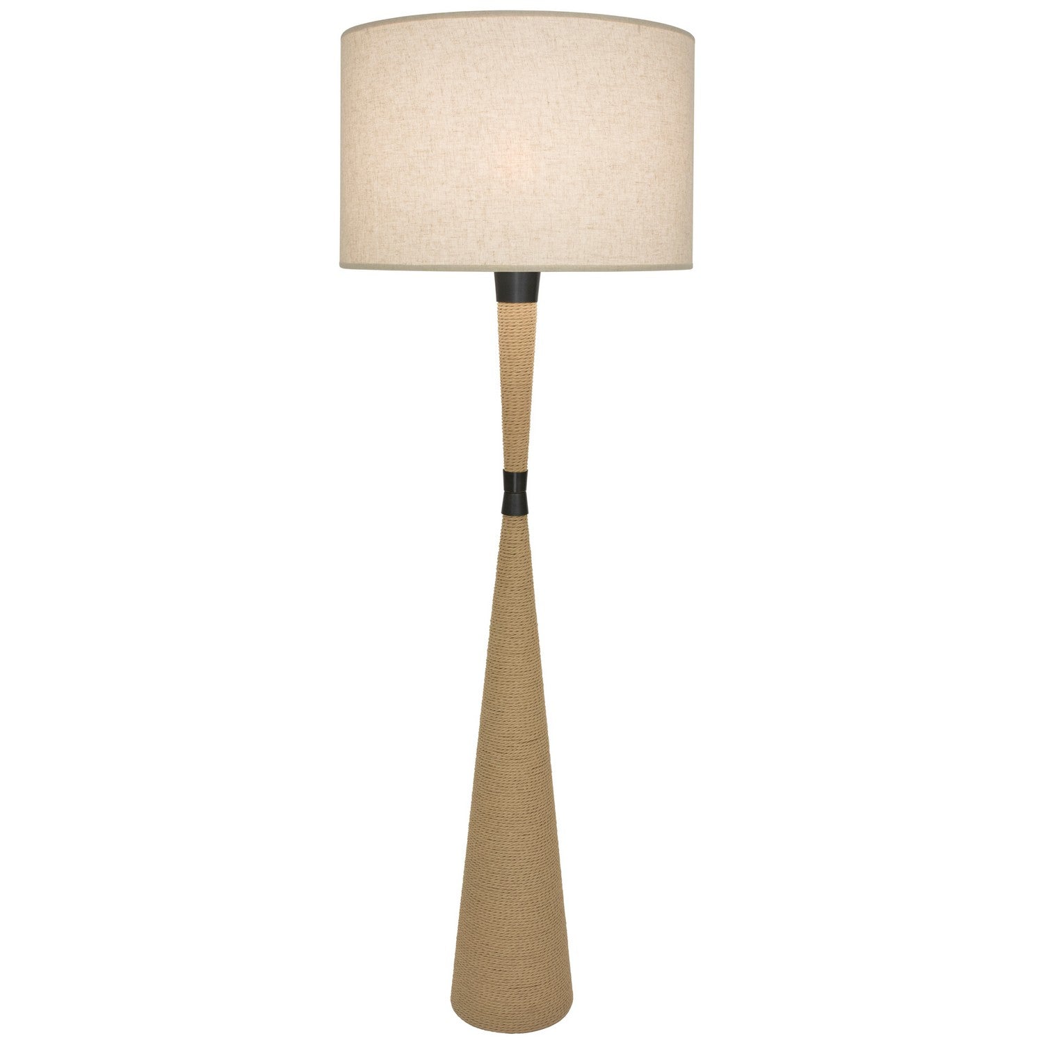 Robert Abbey - Z478X - One Light Floor Lamp - Hatteras - Natural Rope w/Deep Patina Bronze