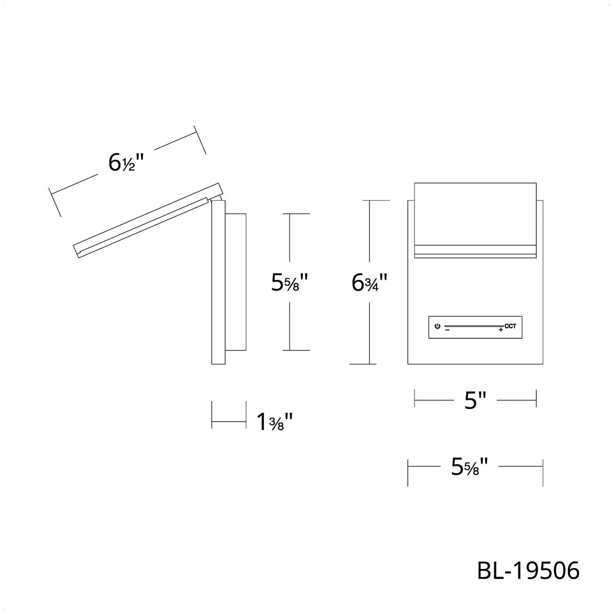 W.A.C. Lighting - BL-75506-BK - LED Task Light - Flapp - Black