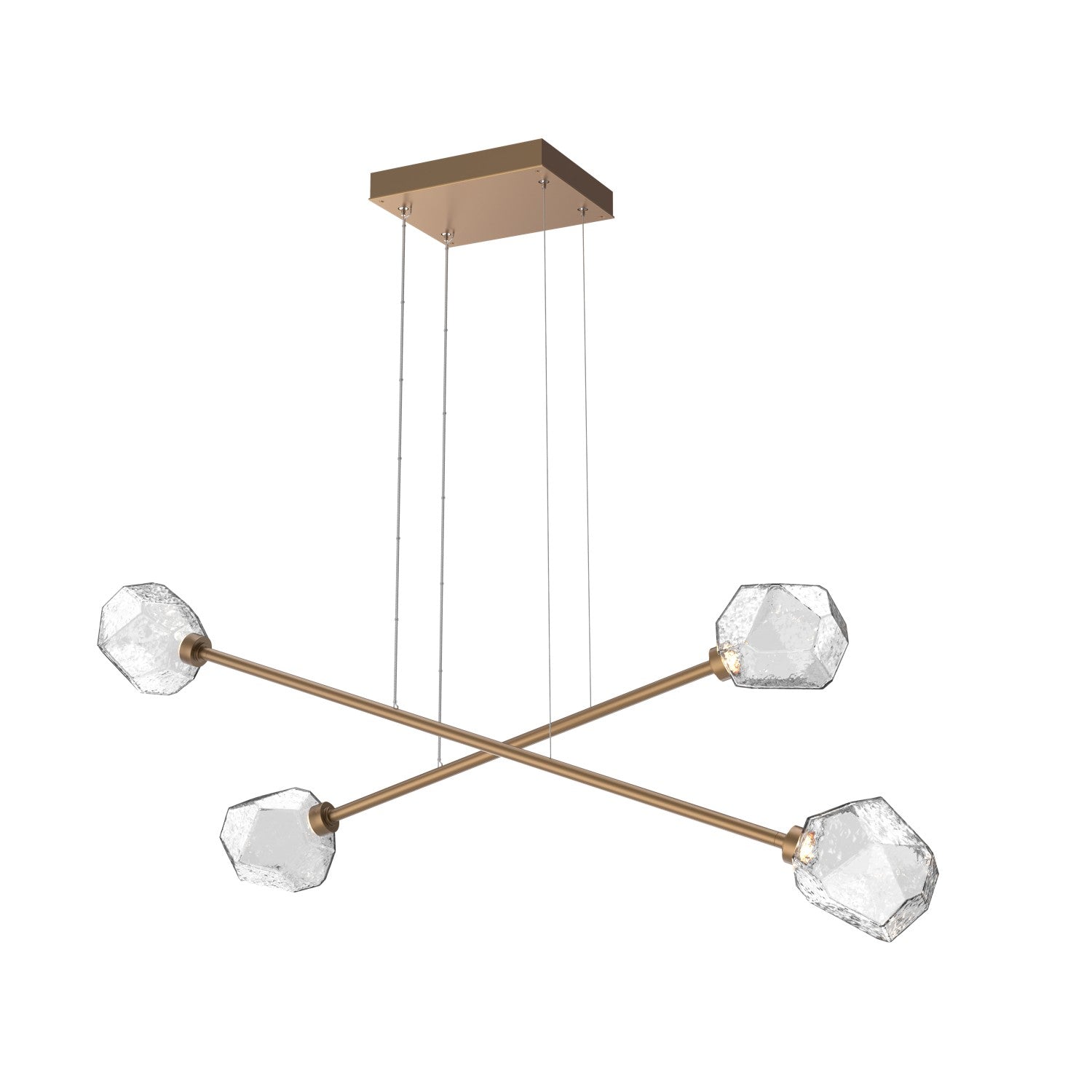 Hammerton Studio - PLB0039-M2-NB-C-CA1-L3 - LED Lantern - Gem - Novel Brass