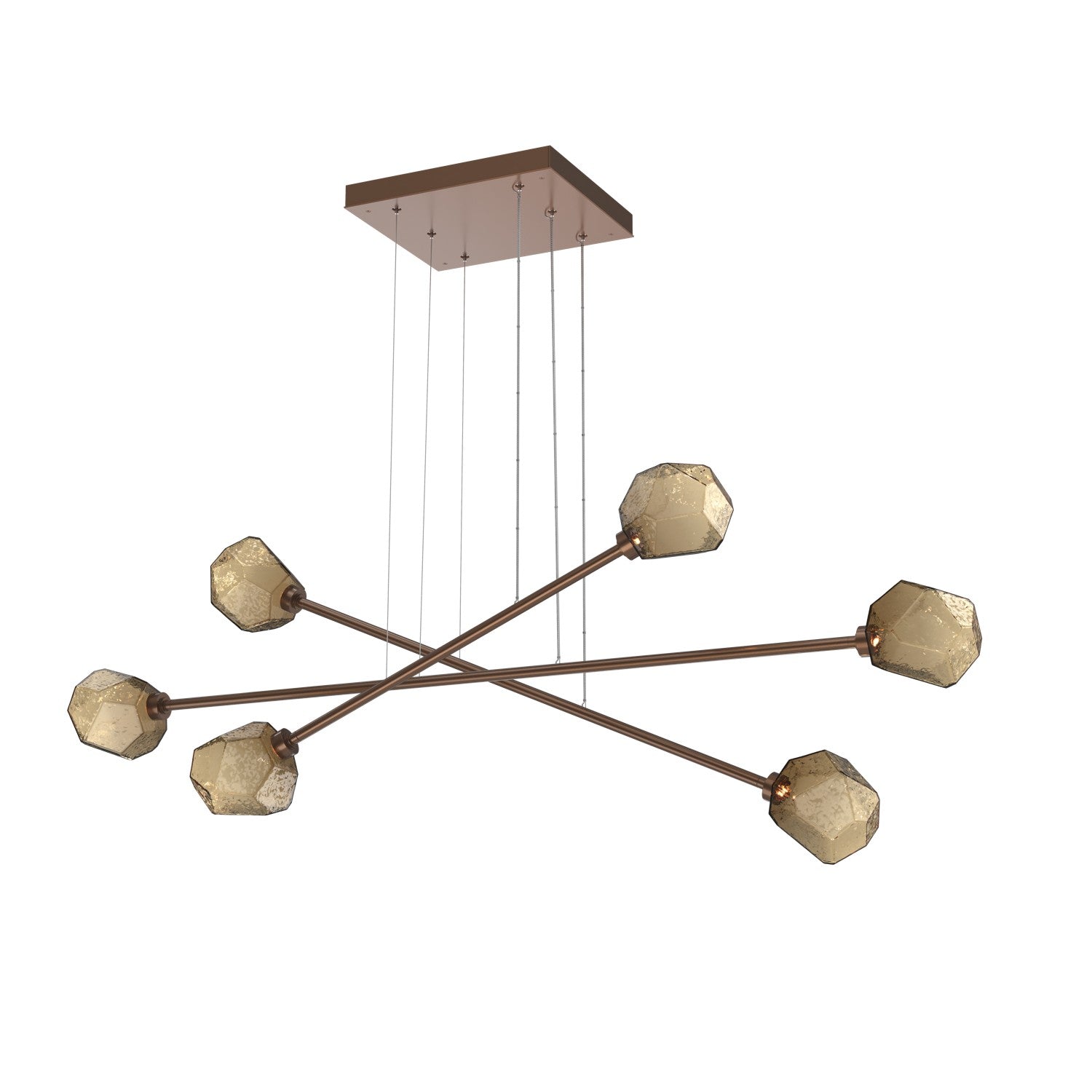 Hammerton Studio - PLB0039-M3-BB-B-CA1-L3 - LED Lantern - Gem - Burnished Bronze
