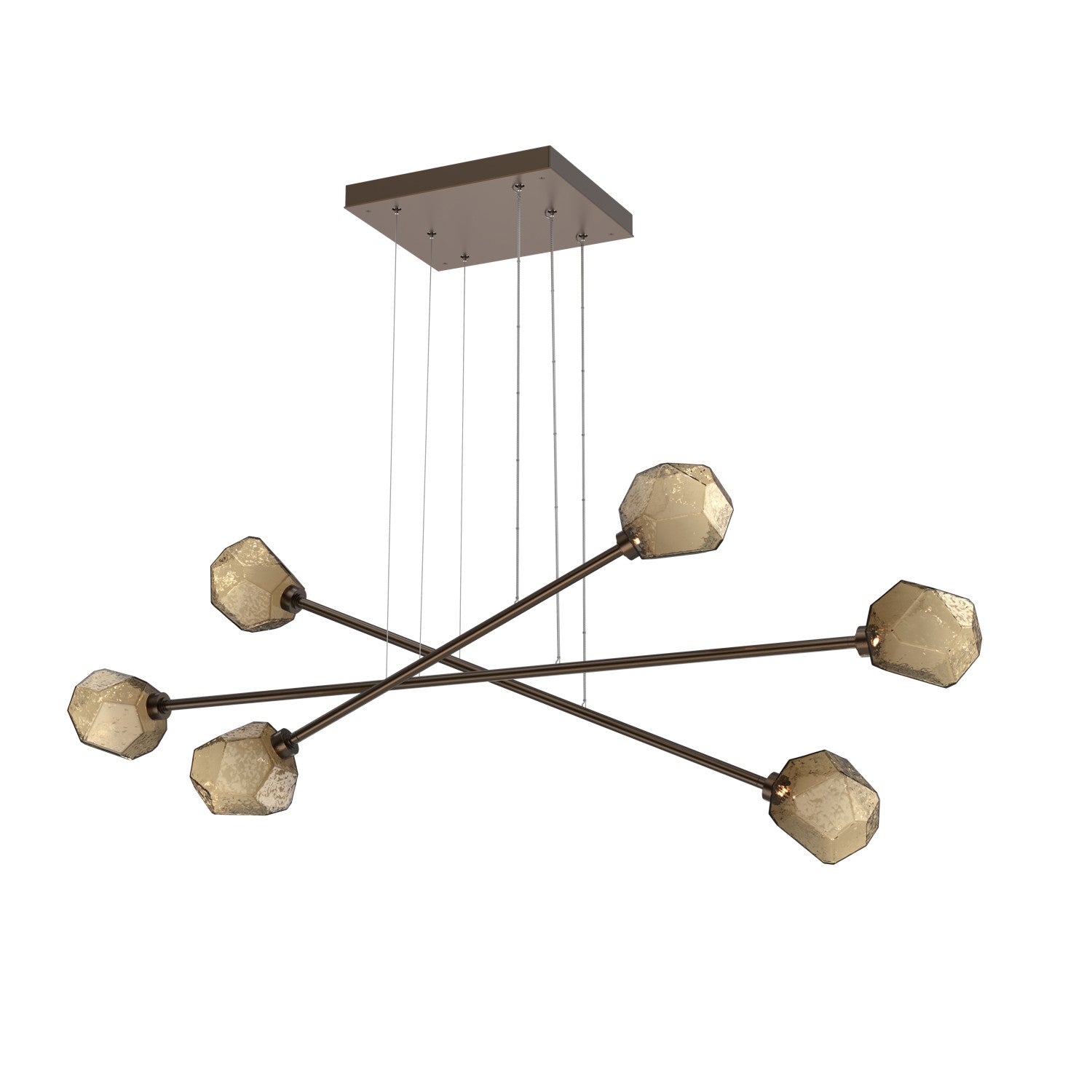 Hammerton Studio - PLB0039-M3-FB-B-CA1-L3 - LED Lantern - Gem - Flat Bronze