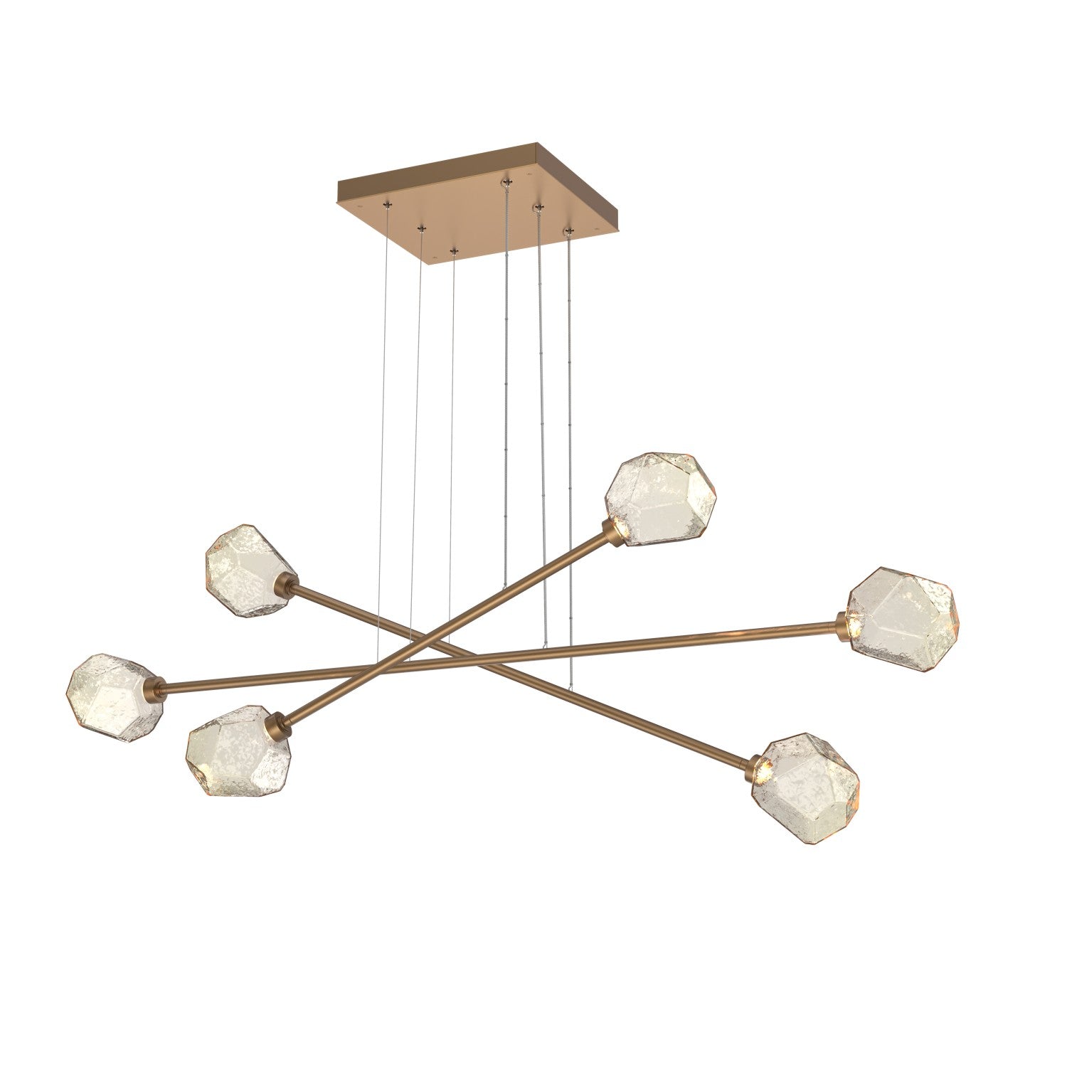 Hammerton Studio - PLB0039-M3-NB-A-CA1-L1 - LED Lantern - Gem - Novel Brass