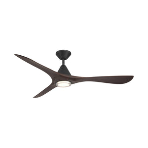Modern Forms Fans - FR-D2504-60L-MB/DW - 60"Ceiling Fan - Carve - Matte Black/Dark Walnut