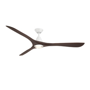 Modern Forms Fans - FR-D2504-72L-MW/DW - 72"Ceiling Fan - Carve - Matte White/Dark Walnut