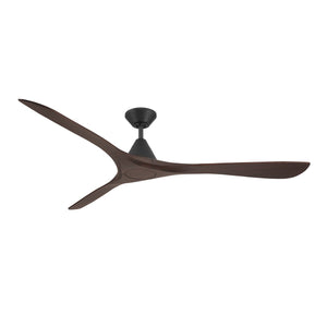 Modern Forms Fans - FR-D2504-72-MB/DW - 72"Ceiling Fan - Carve - Matte Black/Dark Walnut