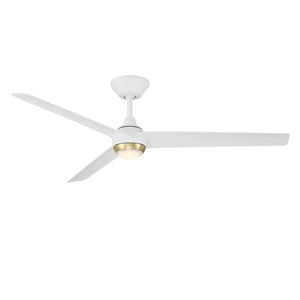 Modern Forms Fans - FR-W2503-54L-SB/MW - 52"Ceiling Fan - Pisces - Soft Brass/Matte White