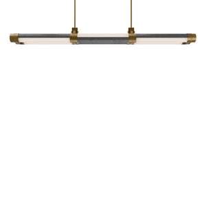 Modern Forms - PD-6548-40-BV/AB - LED Linear Pendant - Catania - Bassalt Stone/Aged Brass