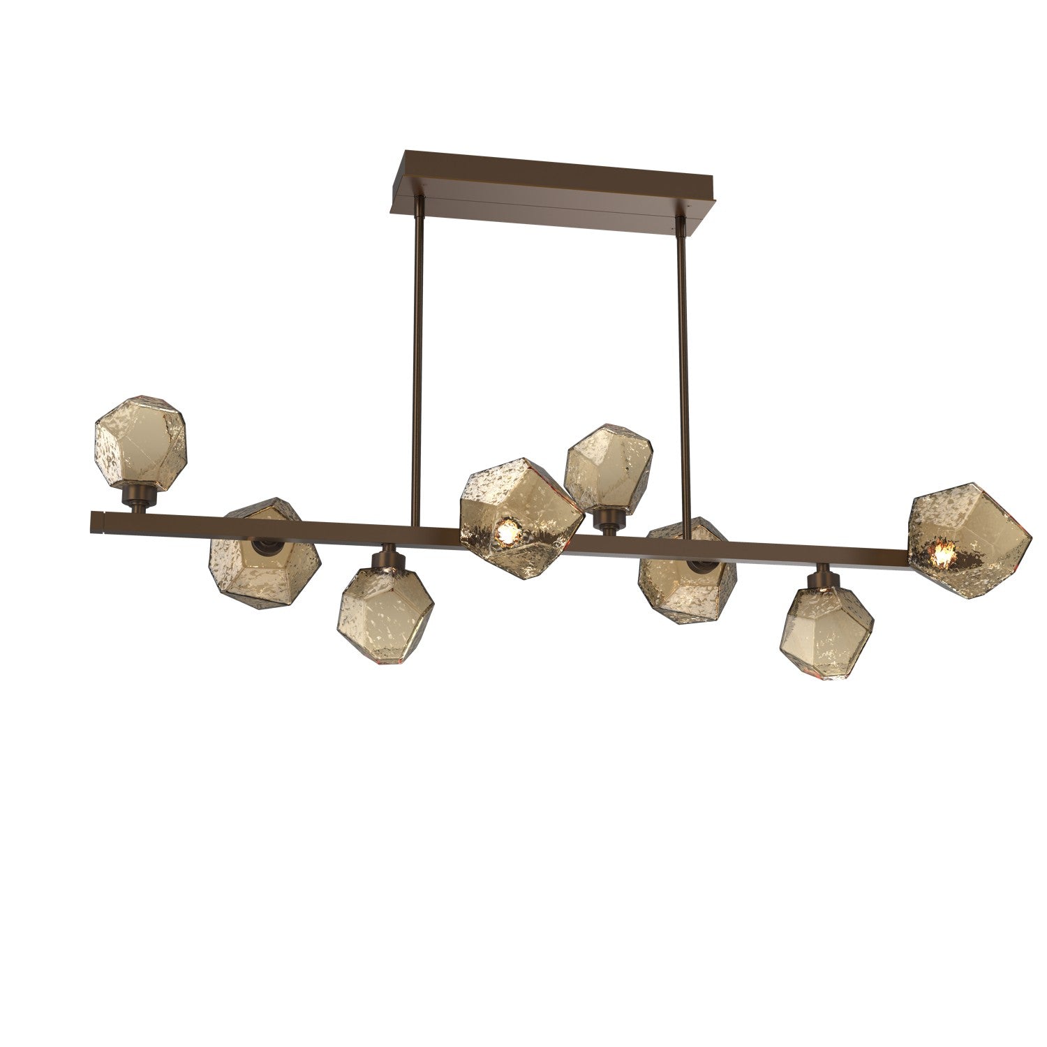 Hammerton Studio - PLB0039-T8-FB-B-001-L1 - LED Lantern - Gem - Flat Bronze