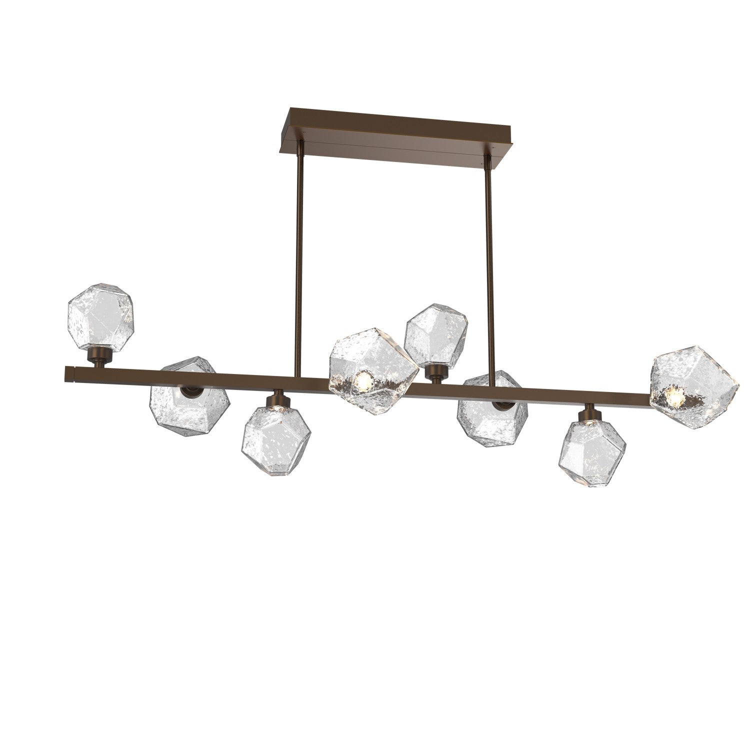 Hammerton Studio - PLB0039-T8-FB-C-001-L3 - LED Lantern - Gem - Flat Bronze