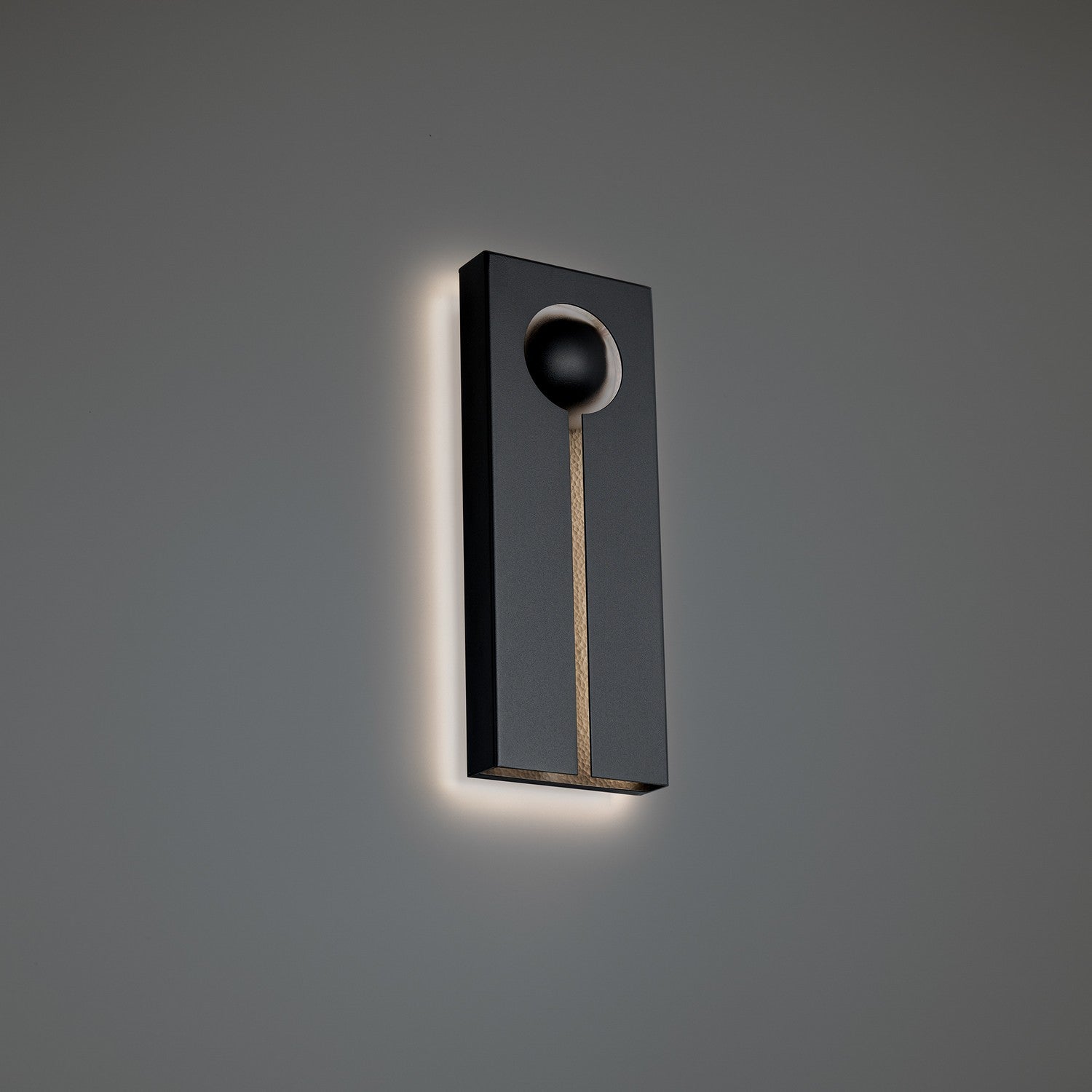 Modern Forms - WS-W20516-BK/BN - LED Outdoor Wall Sconce - Keyhole - Black/Textured Brushed Nickel