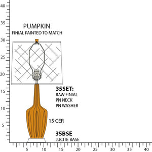 Robert Abbey - PM35 - One Light Accent Lamp - Emma - Pumpkin Glazed Ceramic w/Polished Nickel/a Lucite